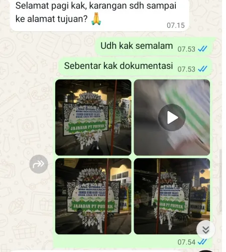 Pengiriman Papan Bunga Selamat Coblong